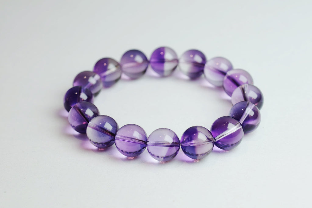 Amethyst Bracelet（13mm) - Stone of Faithful Love & Spiritual Protection - wellspringcollectives