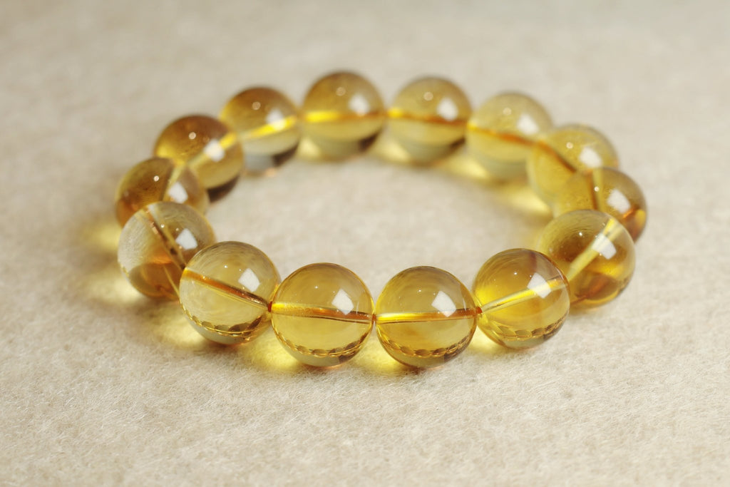 16mm Citrine Bracelet - The Merchant's Stone of Wealth & Abundance - wellspringcollectives
