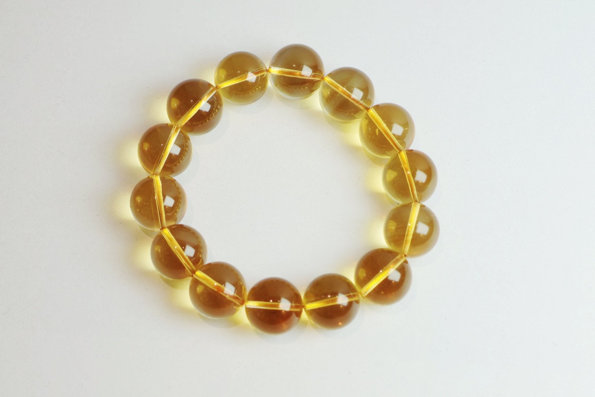 16mm Citrine Bracelet - The Merchant's Stone of Wealth & Abundance - wellspringcollectives