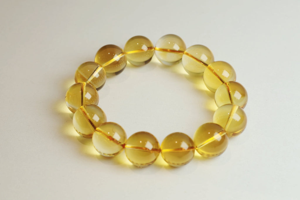 16mm Citrine Bracelet - The Merchant's Stone of Wealth & Abundance - wellspringcollectives
