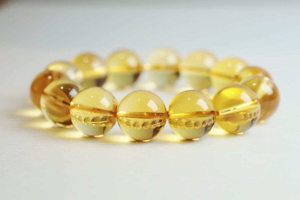 16mm Citrine Bracelet - The Merchant's Stone of Wealth & Abundance - wellspringcollectives