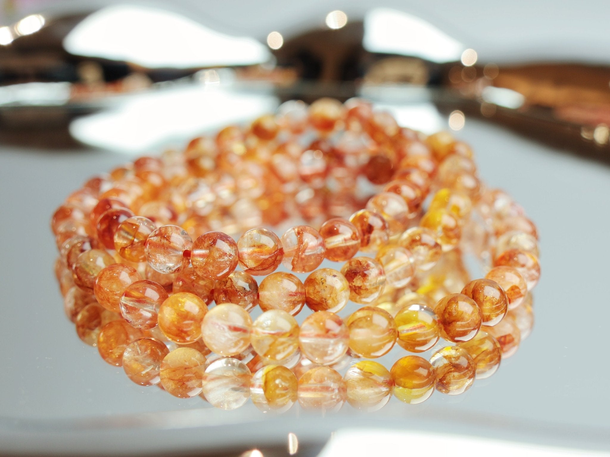Red Aventurine Double Strand Bracelet - Boosted Vitality & Opportunity - wellspringcollectives