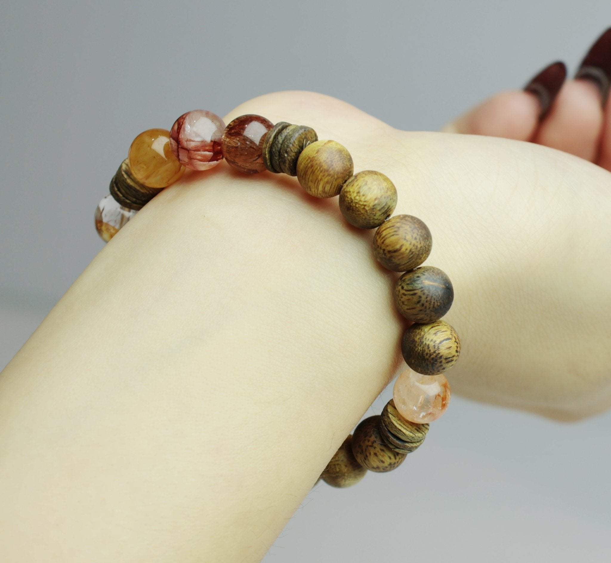 Agarwood & Aventurine Bracelet（10mm） - Grounded Manifestation - wellspringcollectives