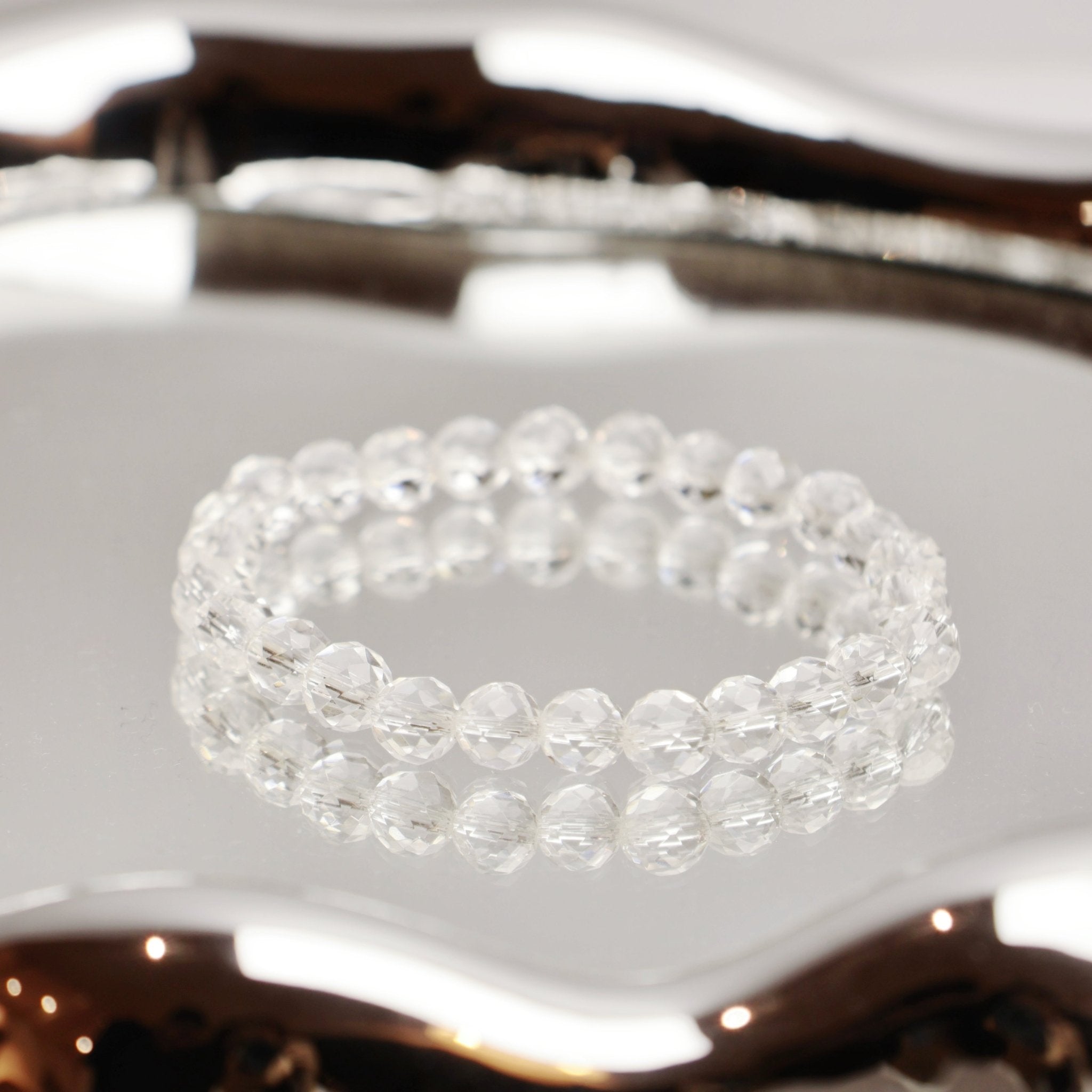 6mm Clear Quartz Bracelet - The Master Healer Crystal for Clarity & Energy - wellspringcollectives
