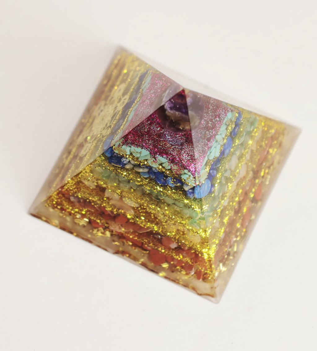 Orgone Pyramid - Crystal Chips & Energy Generator - wellspringcollectives