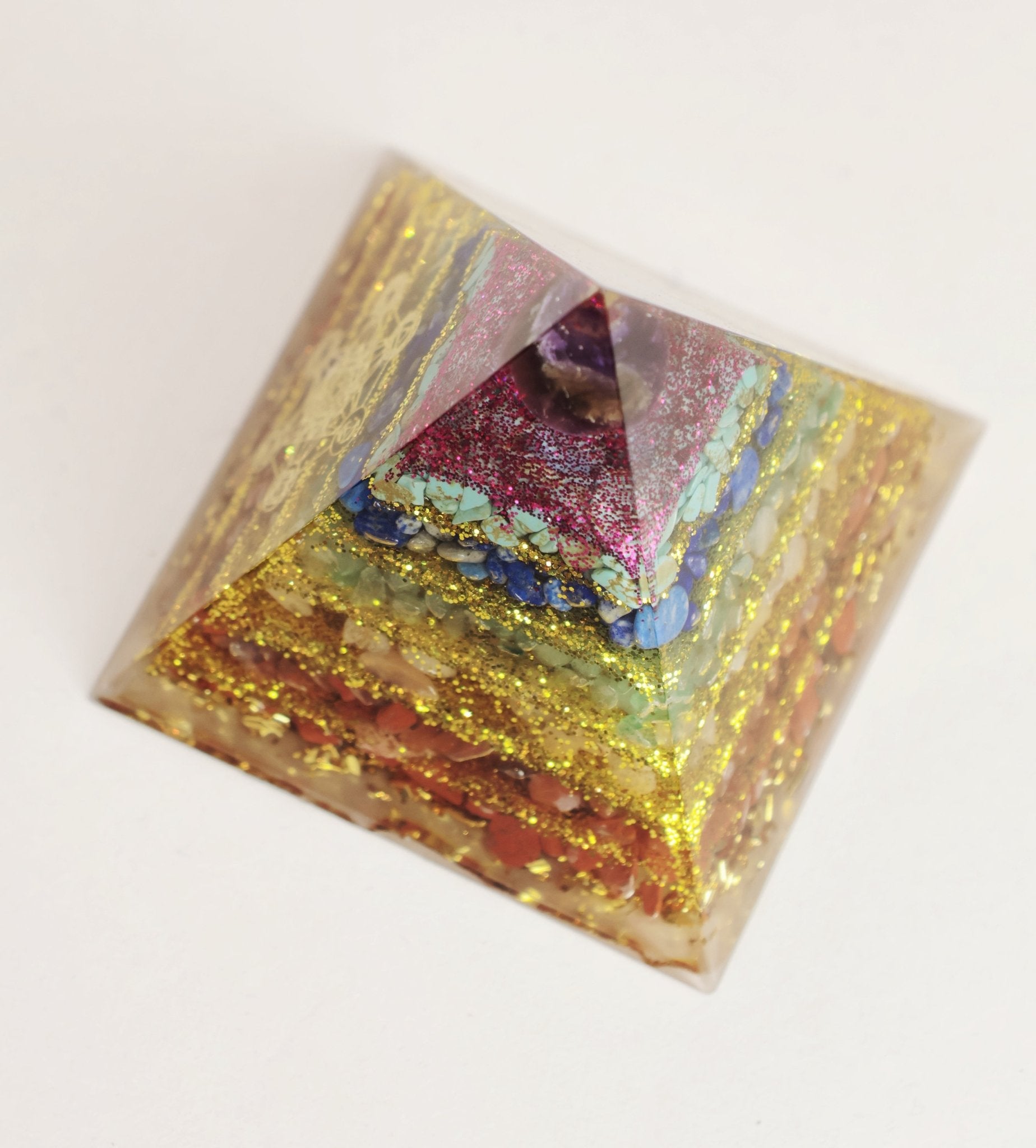 Orgone Pyramid - Crystal Chips & Energy Generator - wellspringcollectives