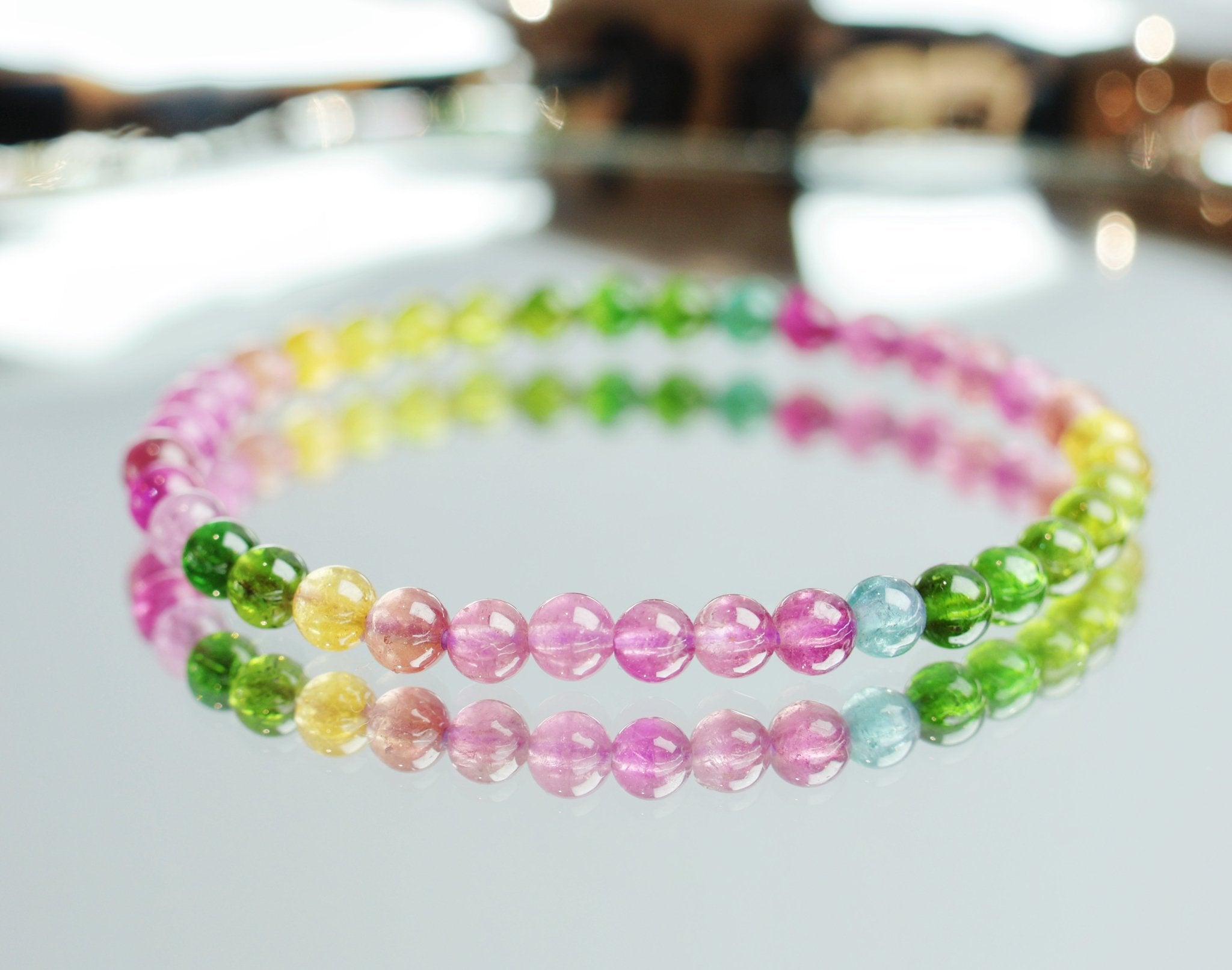 Tourmaline Bracelet（4mm） - Colorful Energy & Balance - wellspringcollectives