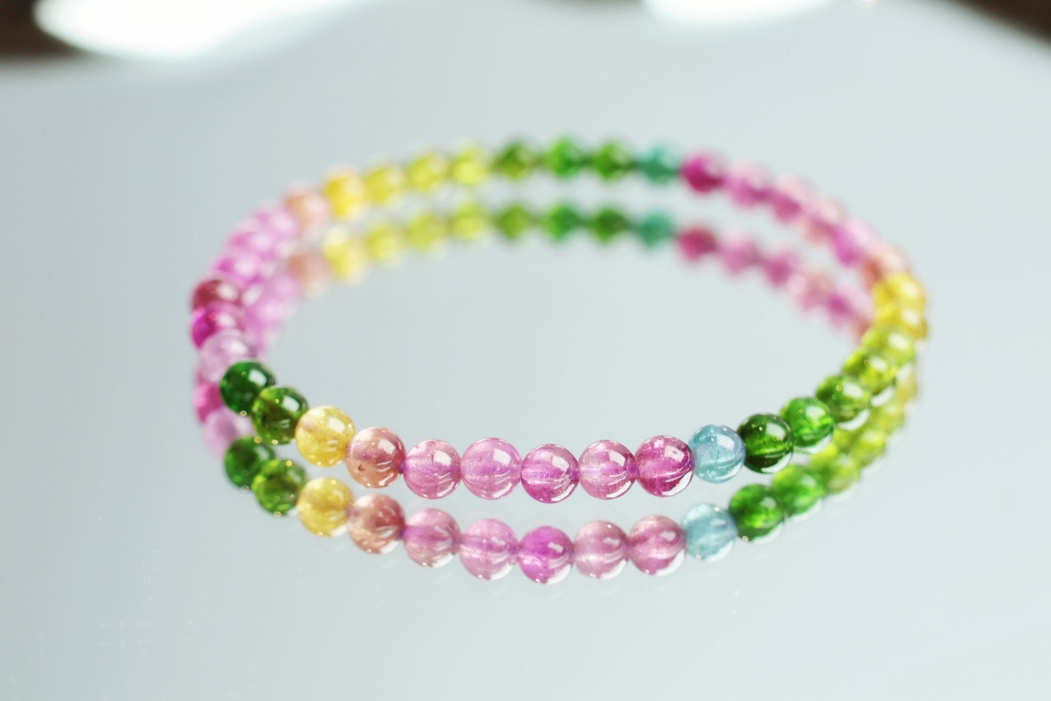 Tourmaline Bracelet（4mm） - Colorful Energy & Balance - wellspringcollectives