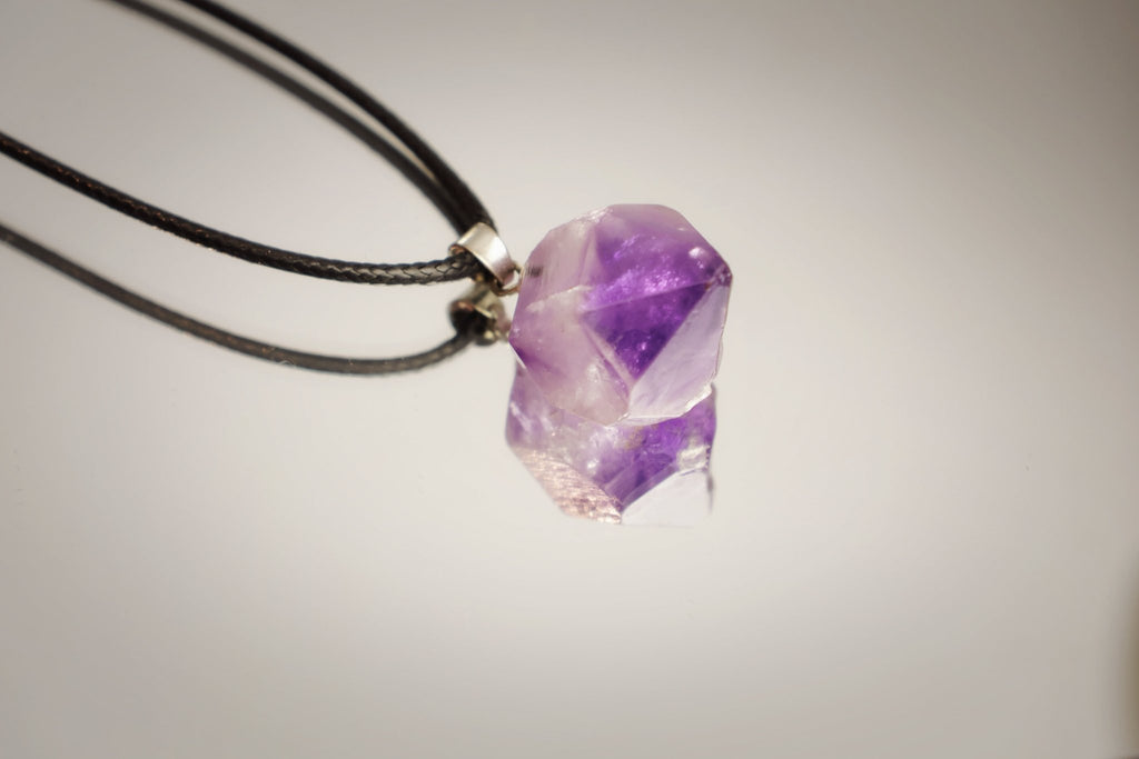 Single Amethyst Pendant Necklace - Intuition & Clarity - wellspringcollectives