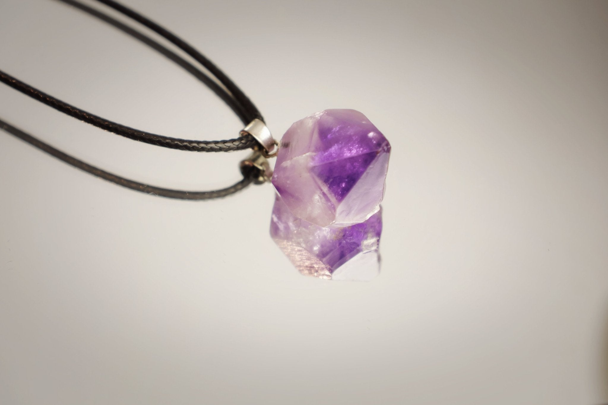 Single Amethyst Pendant Necklace - Intuition & Clarity - wellspringcollectives