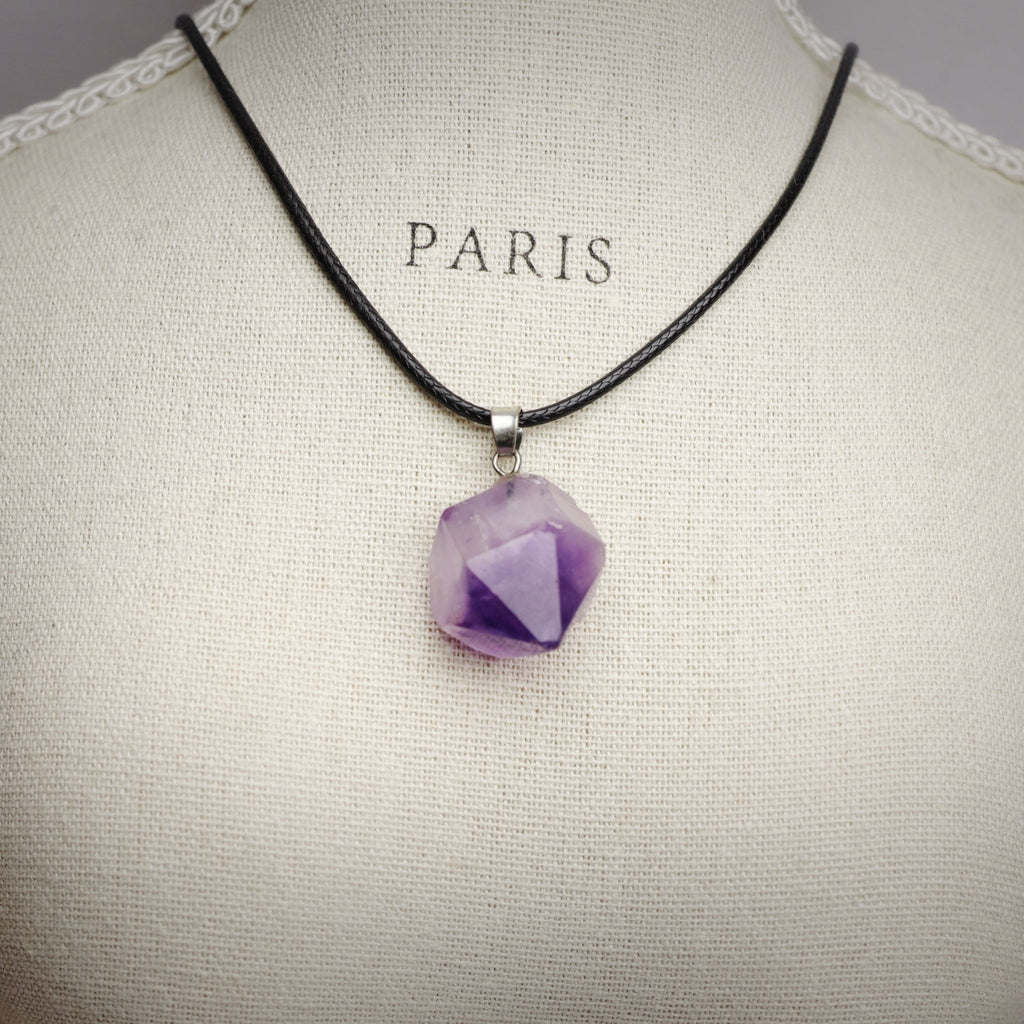 Single Amethyst Pendant Necklace - Intuition & Clarity - wellspringcollectives