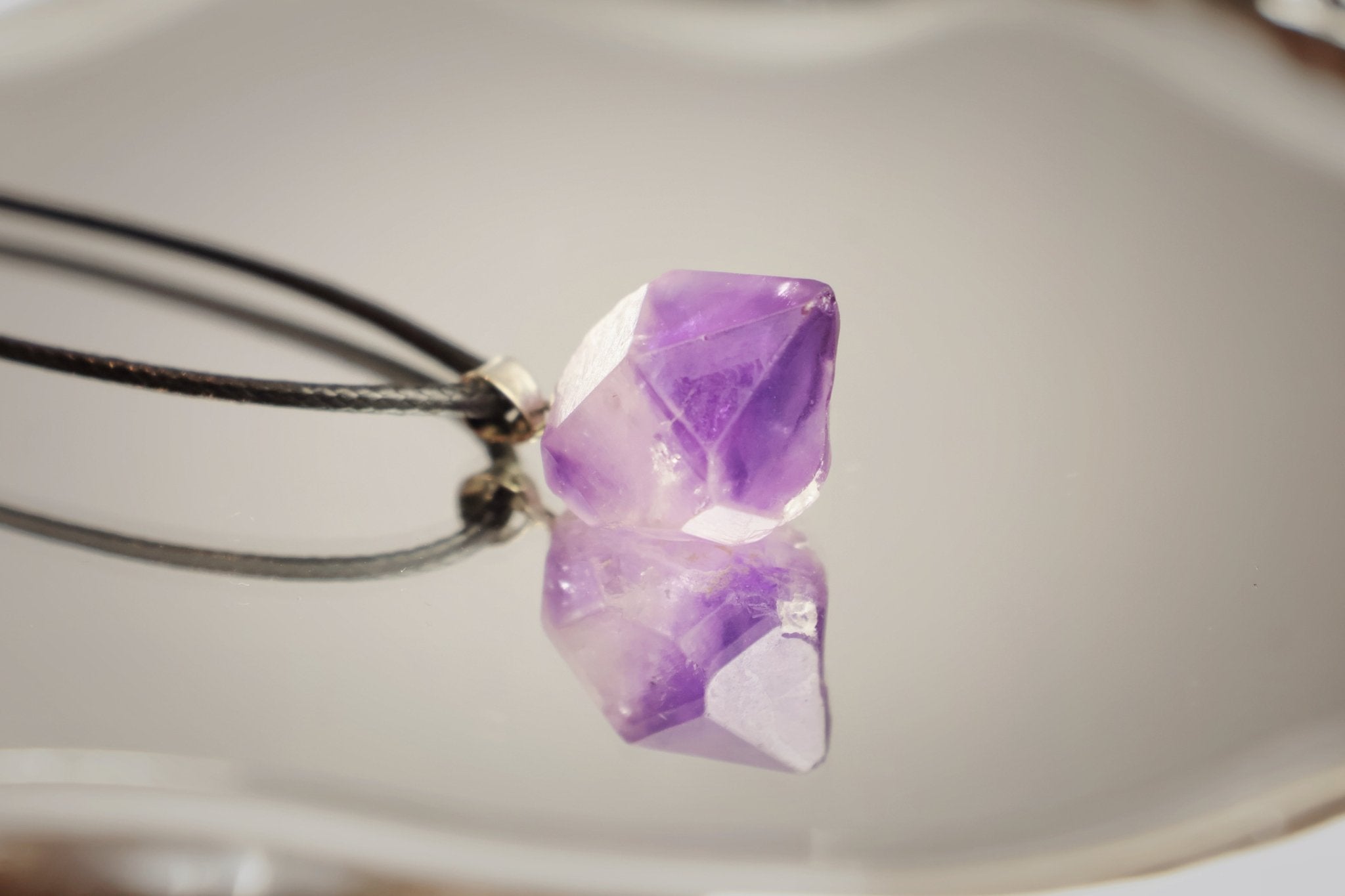 Single Amethyst Pendant Necklace - Intuition & Clarity - wellspringcollectives