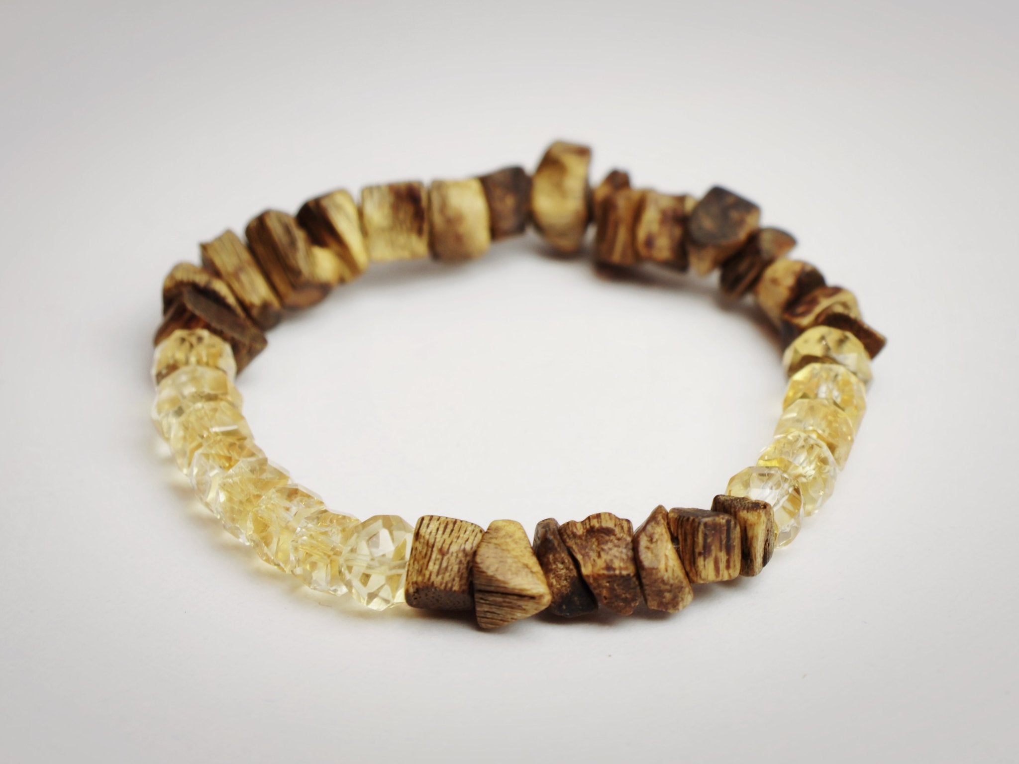 Kynam Agarwood & Citrine Bracelet - Prosperity & Inner Peace - wellspringcollectives