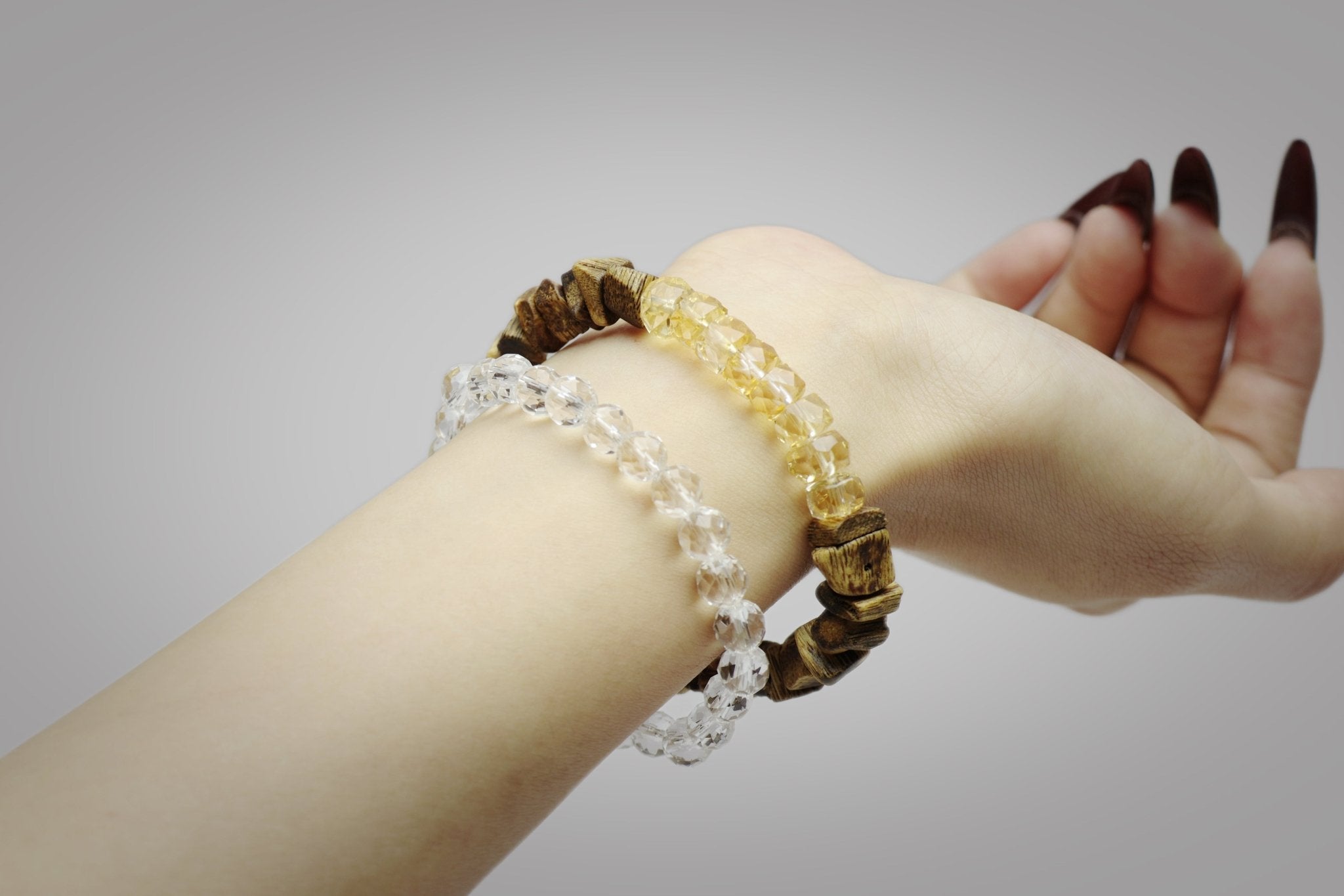 Kynam Agarwood & Citrine Bracelet - Prosperity & Inner Peace - wellspringcollectives