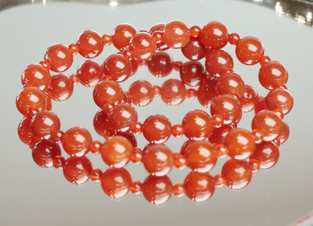 Double Strand Red Agate Bracelet（10mm） - Vitality & Courage - wellspringcollectives