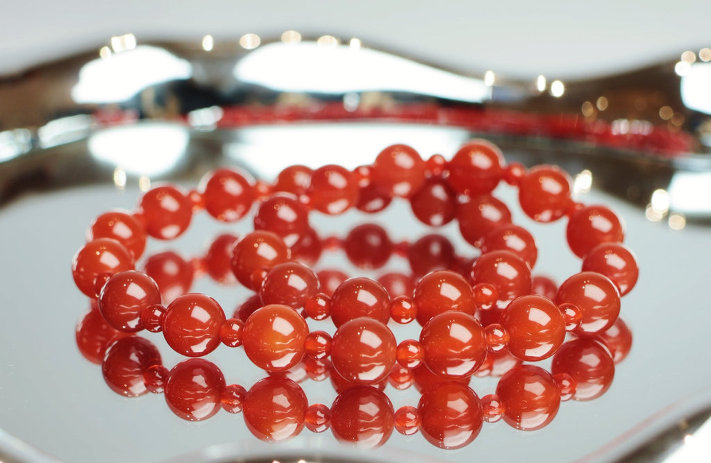Double Strand Red Agate Bracelet（10mm） - Vitality & Courage - wellspringcollectives