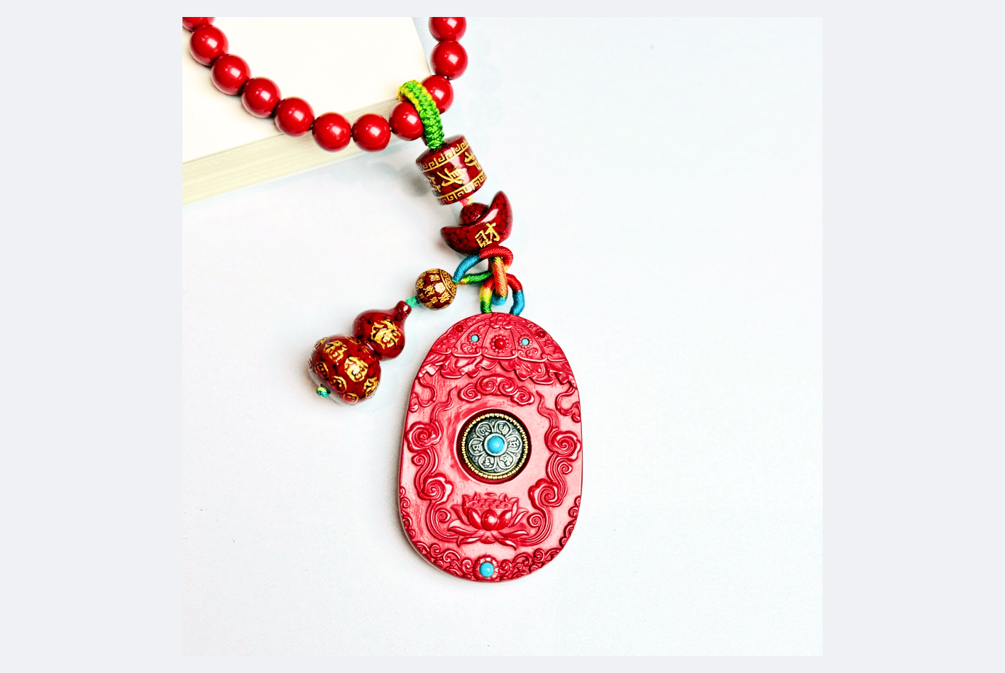 Cinnabar Bodhisattva Car Hangings - Spiritual Protection for Drivers - wellspringcollectives