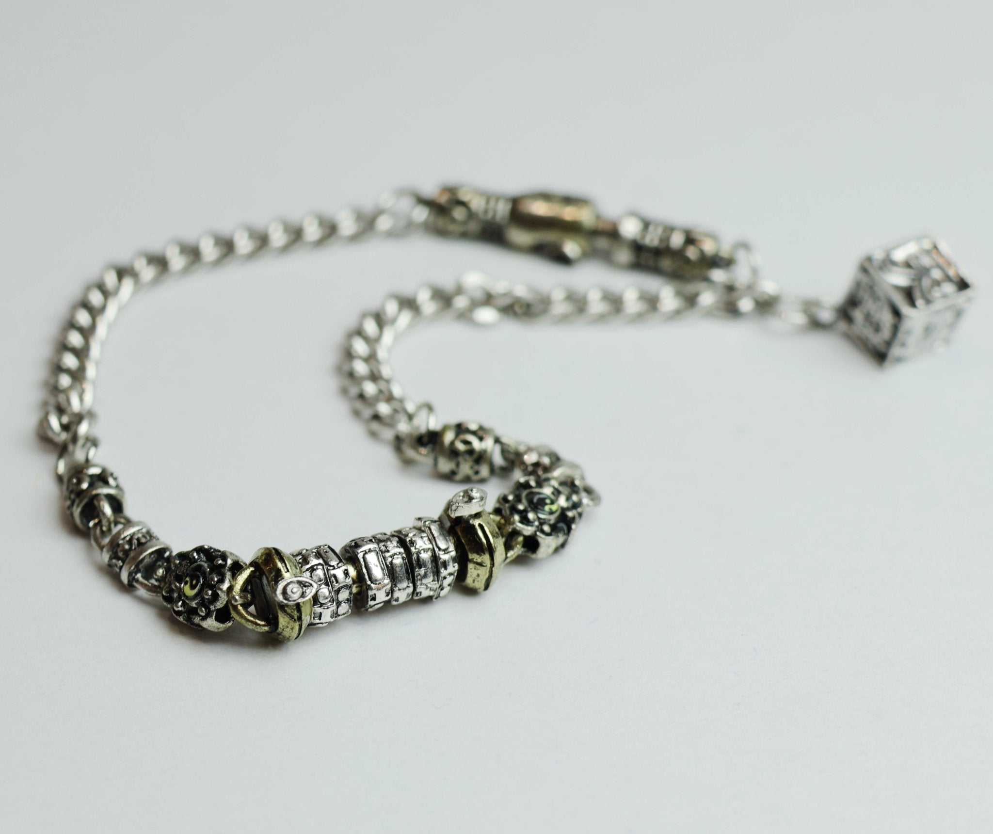 Yi Jing 64 Hexagrams Silver Bracelet - Taoist Philosophy Jewelry with Rotating Oracle - wellspringcollectives