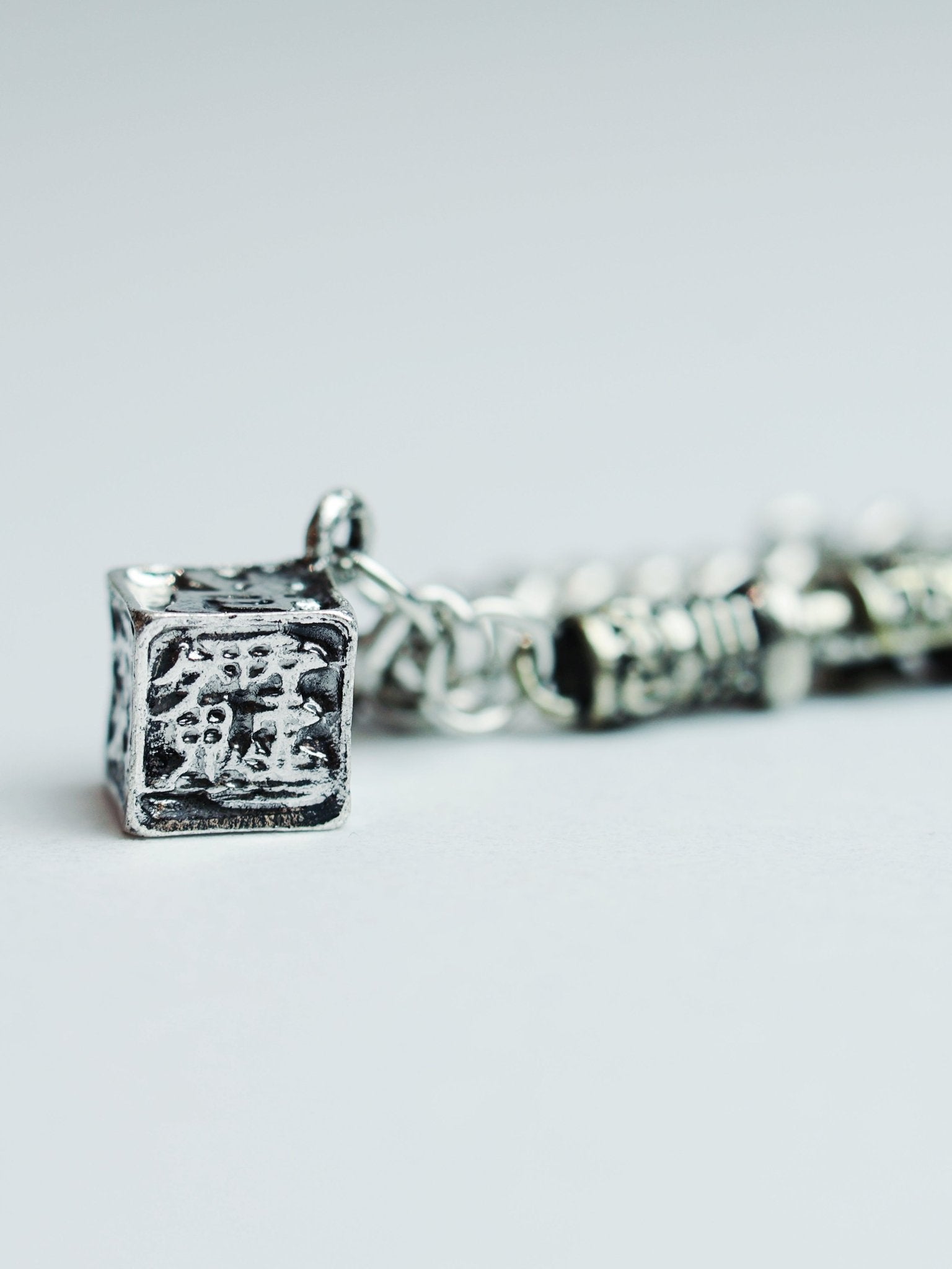 Yi Jing 64 Hexagrams Silver Bracelet - Taoist Philosophy Jewelry with Rotating Oracle - wellspringcollectives